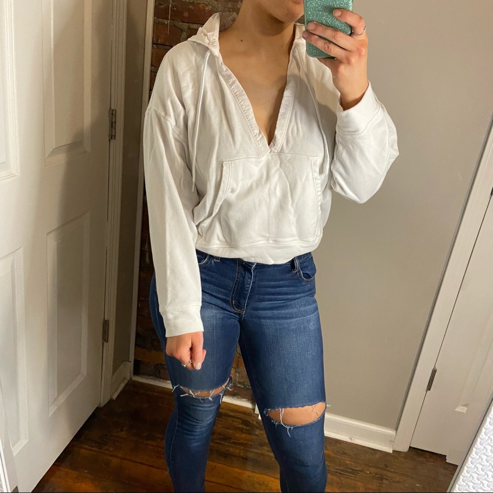 Fabletics Rosanna hoodie oversized cropped sweatshirt size XS - Picture 10 of 12
